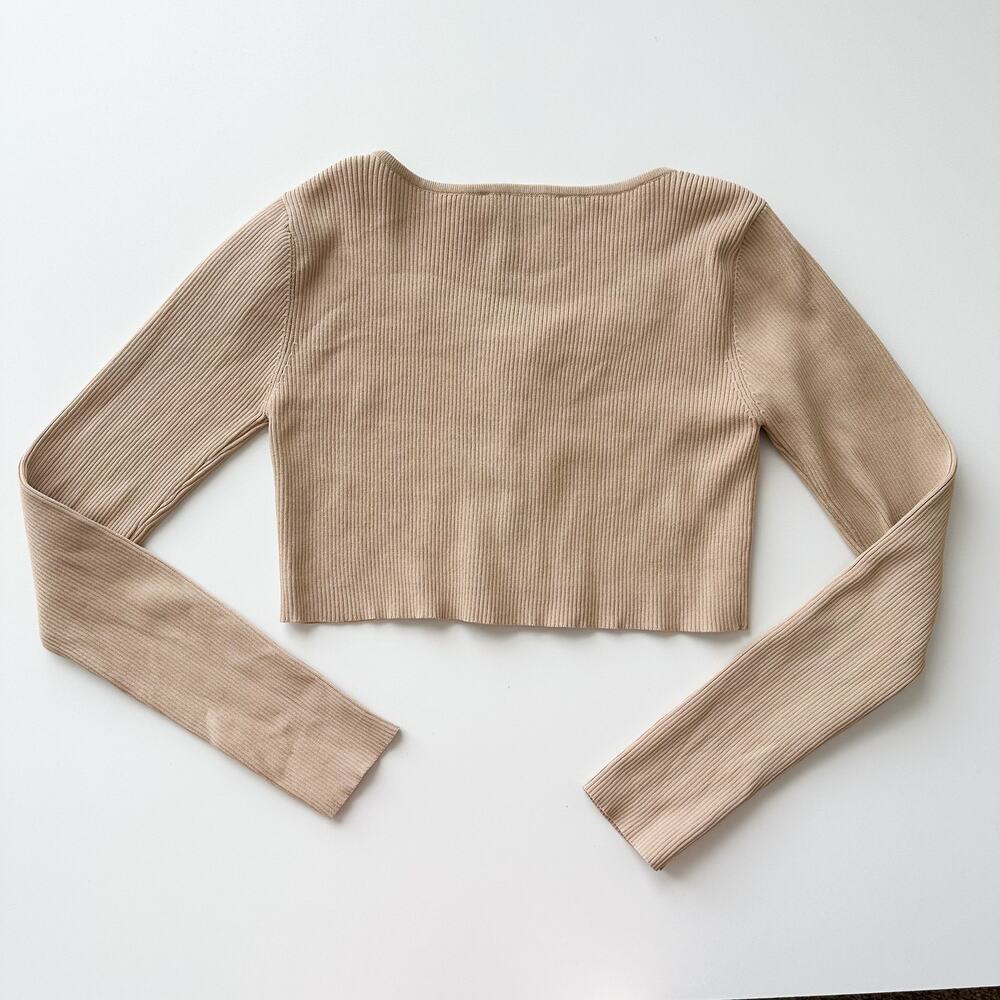 Endless Rose Ribbed Cropped Button Cardigan - Picture 2 of 6